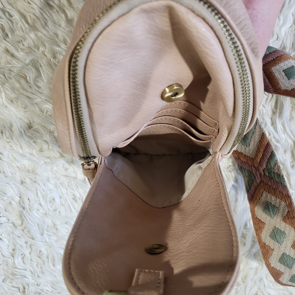 Anthropologie Urban Originals Liberty Cross-Body Bag in Blush Pink - Picture 9 of 15